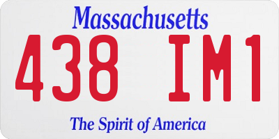 MA license plate 438IM1
