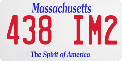 MA license plate 438IM2