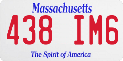 MA license plate 438IM6