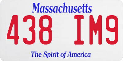MA license plate 438IM9
