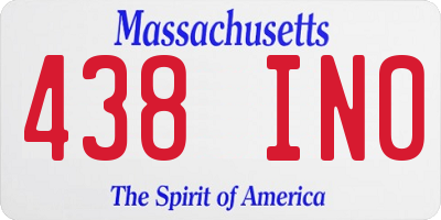 MA license plate 438IN0