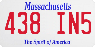 MA license plate 438IN5