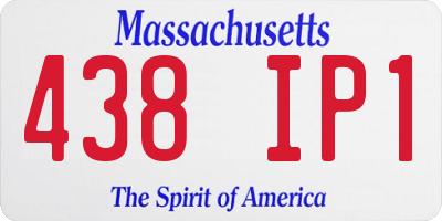 MA license plate 438IP1