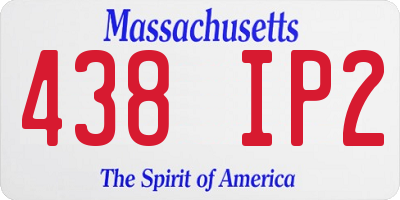 MA license plate 438IP2