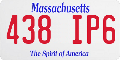 MA license plate 438IP6