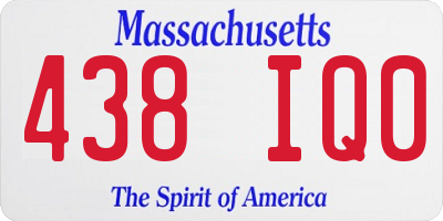 MA license plate 438IQ0