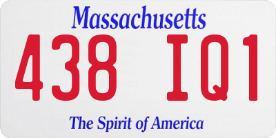 MA license plate 438IQ1