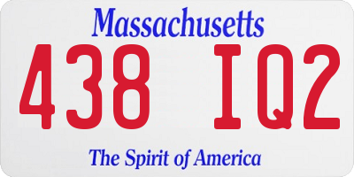 MA license plate 438IQ2