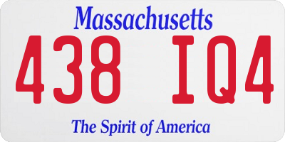 MA license plate 438IQ4