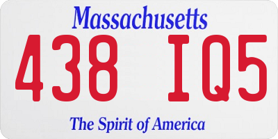 MA license plate 438IQ5