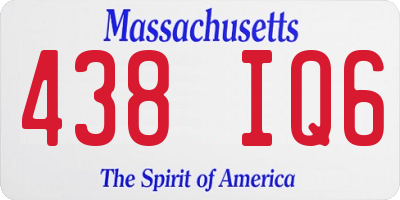 MA license plate 438IQ6