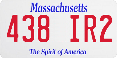 MA license plate 438IR2