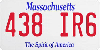 MA license plate 438IR6