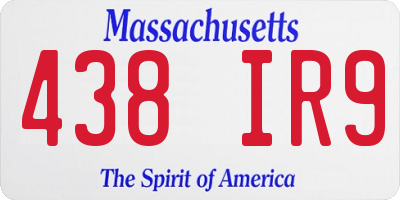 MA license plate 438IR9