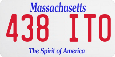MA license plate 438IT0