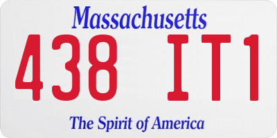 MA license plate 438IT1