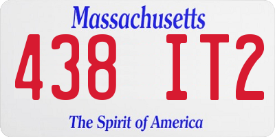 MA license plate 438IT2