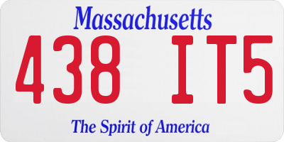 MA license plate 438IT5