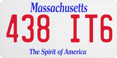 MA license plate 438IT6