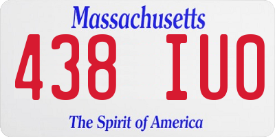MA license plate 438IU0