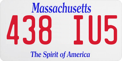 MA license plate 438IU5