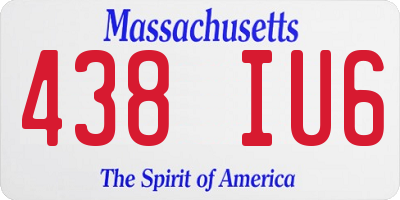 MA license plate 438IU6