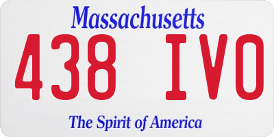 MA license plate 438IV0