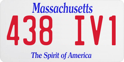 MA license plate 438IV1