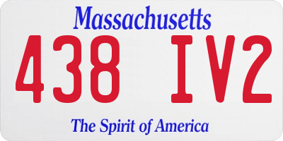MA license plate 438IV2