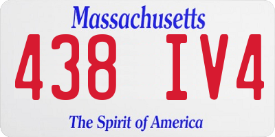 MA license plate 438IV4