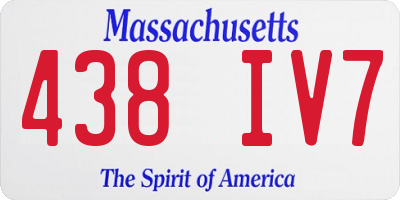 MA license plate 438IV7