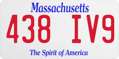 MA license plate 438IV9