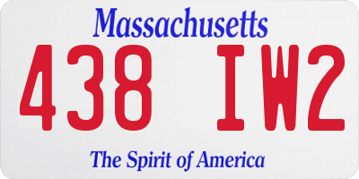 MA license plate 438IW2