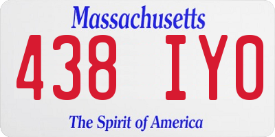 MA license plate 438IY0