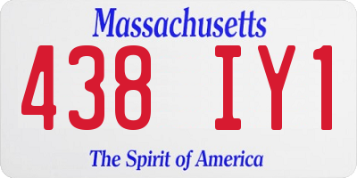 MA license plate 438IY1
