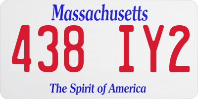 MA license plate 438IY2