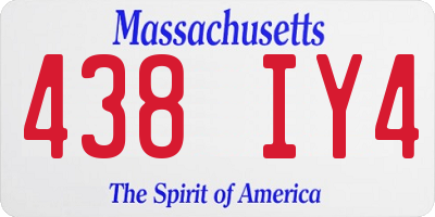 MA license plate 438IY4