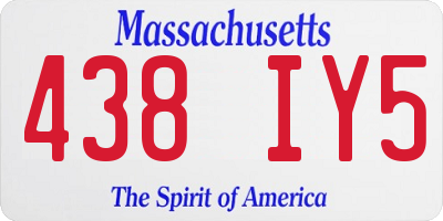 MA license plate 438IY5