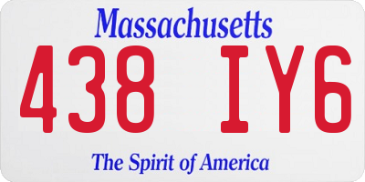 MA license plate 438IY6