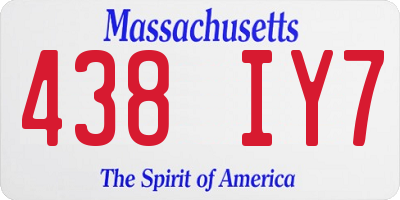 MA license plate 438IY7