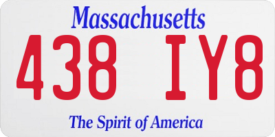 MA license plate 438IY8