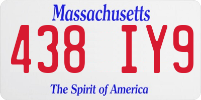 MA license plate 438IY9