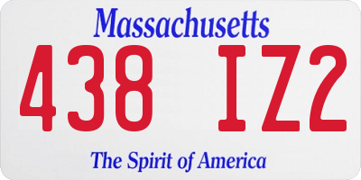 MA license plate 438IZ2