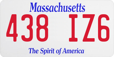 MA license plate 438IZ6