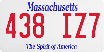 MA license plate 438IZ7