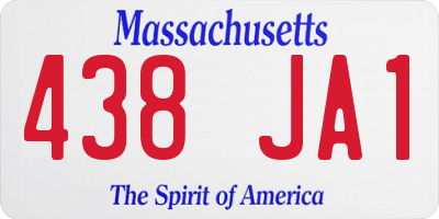MA license plate 438JA1
