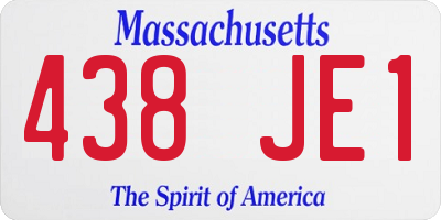 MA license plate 438JE1