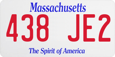 MA license plate 438JE2