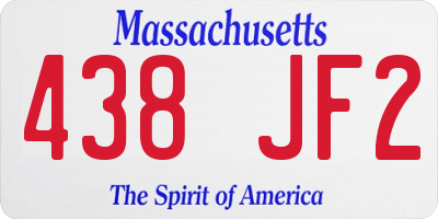 MA license plate 438JF2