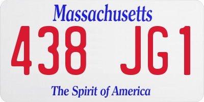 MA license plate 438JG1